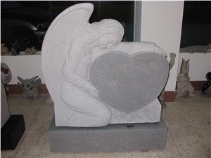 G603 Granite Angel Style Monument,Heart Tombstone