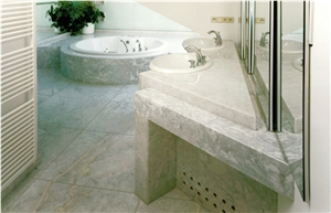 Bathroom with Pink-gray Marble, Grey Marble Bath Design