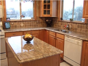 Yellow Granite Kitchen Countertop