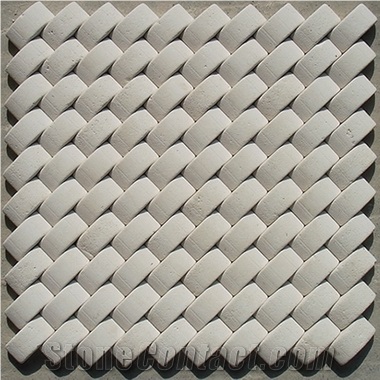 Cream Marble 3d Mosaic Tiles