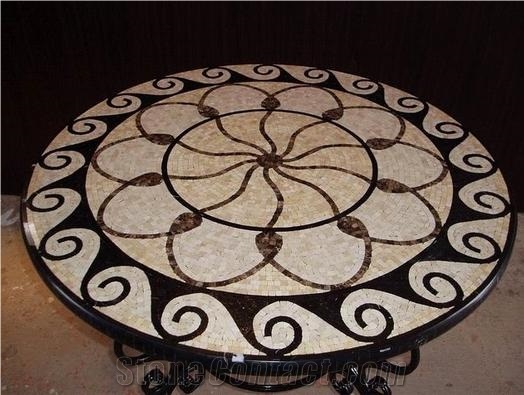 Marble Mosaic Table Top Patterns(Round)