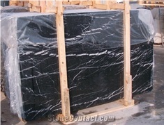 Nero Marquina Marble Slab, Spain Black Marble