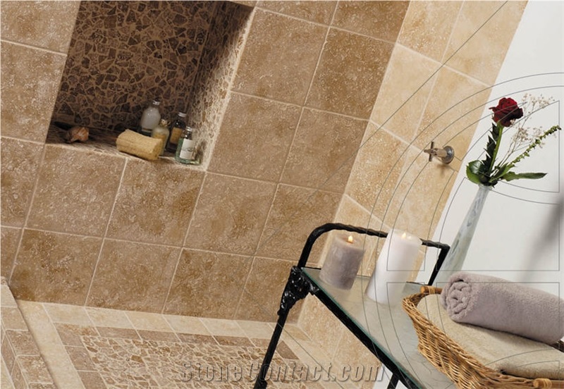 Antiqued and Tumbled Travertine Stone