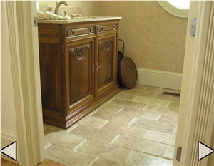 Travertine Bathrooms, Floor Tiles