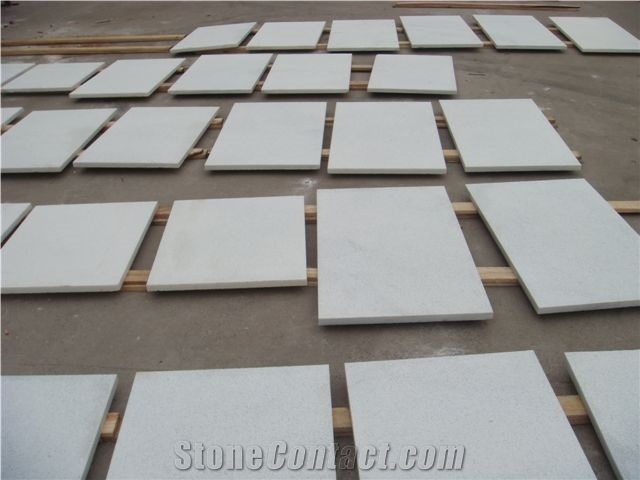 Bush Hammered Pure White Marbles Slabs & Tiles, China Absolute White Marble Slabs & Tiles
