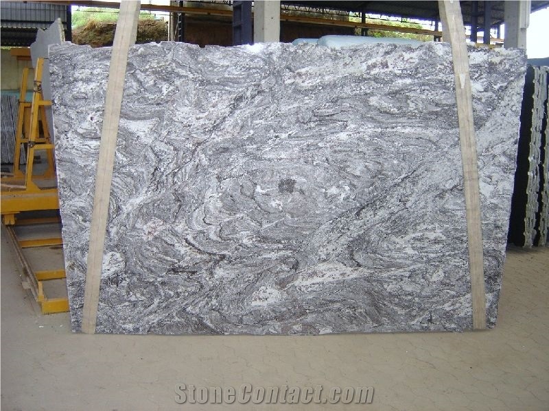 Samba White Granite Slab, Brazil White Granite