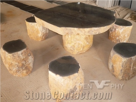 China Black Basalt Table Set