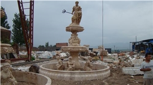Beige Marble Fountain