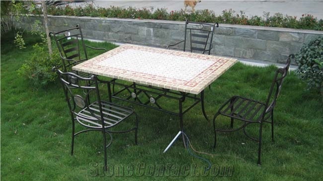 Coffee Table, Slate Mosaic Table