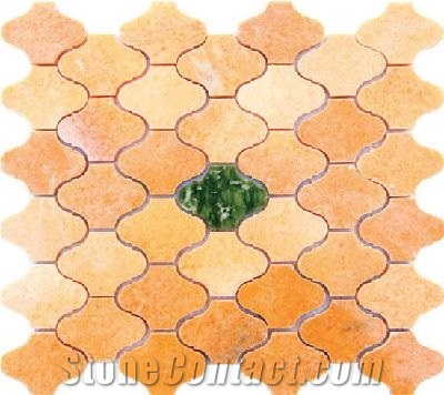 Ambar Orange Marble Mosaic