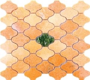 Ambar Orange Marble Mosaic