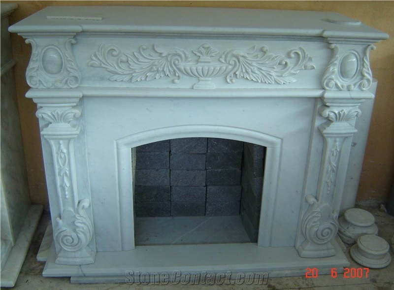 Guangxi White Marble Fireplaces From China Stonecontact Com