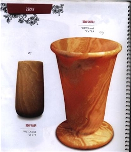 Yellow Alabaster Vase