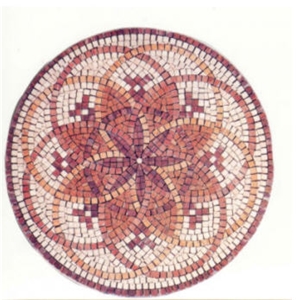 Marble Mosaic Floor Medallions, Royal Rojo Marble Floor Medallions