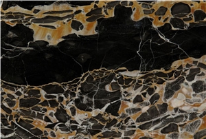India Black Gold Marble Slabs & Tiles