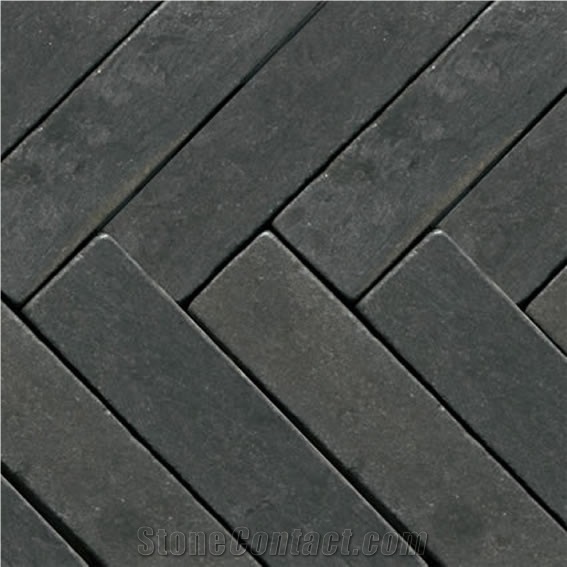 Ocean Marble Tumbled Pavers, black marble cube stone, paving sets, floor covering