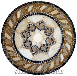 Slate Mosaic Round Medallion