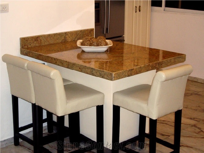 Gold Color Granite Table Tops