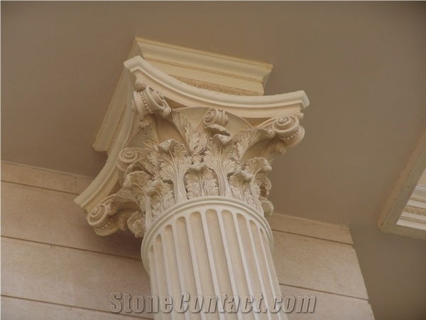 Beige Marble Columns - Egyptian Marble Supplier