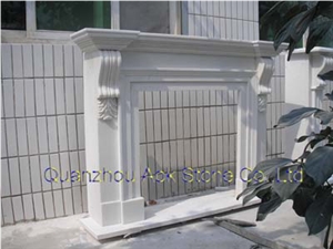 Supply White Marble Fireplace Mantel