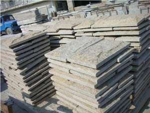 G682 Yellow Granite Mushroom Stone