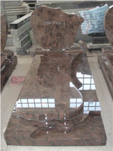 Multicolor Red Marble Monuments, Western Style Tombstone