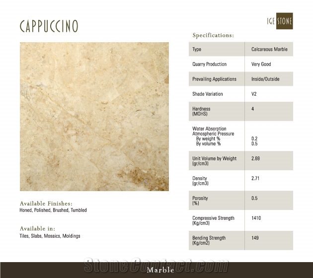 Sagalassos Cappuccino Marble Slabs & Tiles, Turkey Beige Marble