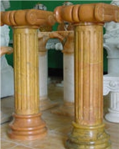 Yellow Marble Pillar Column