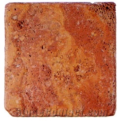 Travertino Rosso Tumbled Slabs & Tiles, Travertino Rosso Travertine Slabs & Tiles