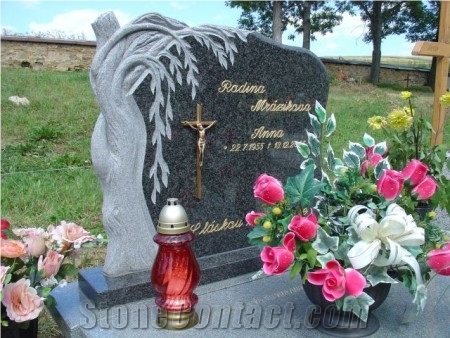 Tombstone with Blue Granite
