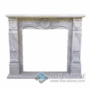 White Marble Fireplace Mantel