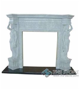 White Marble Fireplace Mantel