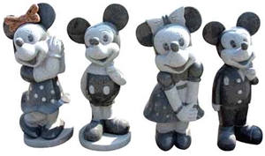 Stone Mickey Mouse Carving
