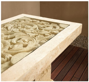 Meja - Stone Carved Furniture