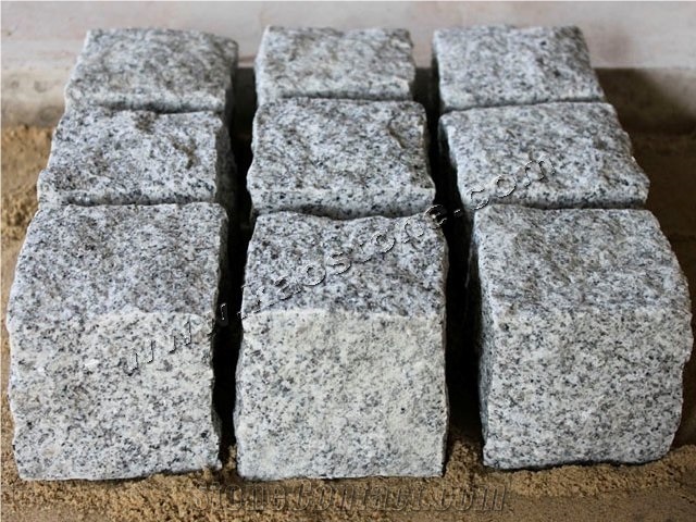 Gray Granite Cobblestone, China Granite Paving Sto