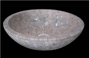 Beige Marble Mosaic Sink
