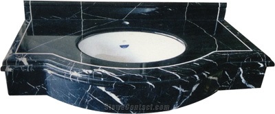 Negro Marquina Marble Vanity Tops