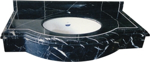 Negro Marquina Marble Vanity Tops