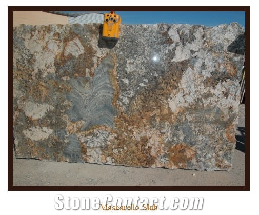 Mascarello Granite Slab, Brazil Yellow Granite