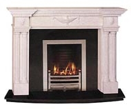 White Marble Fireplace