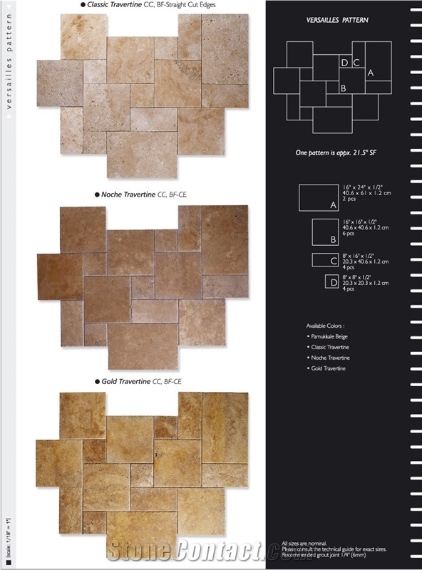 Travertine - Pattern Sets, Travertine Tiles