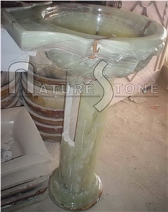 Green Onyx Sinks, Green Onyx Pedestal Sinks