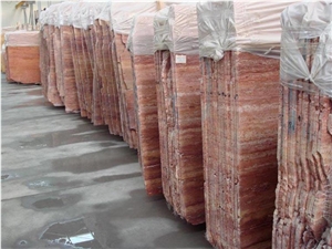 Red Travertine Slab