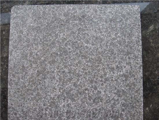 G684 Granite Tiles,black Basalt Flamed and Brushed
