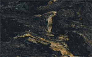 Black Forest Gold Granite Slabs & Tiles, Brazil Black Granite