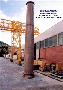Column in Red Granite