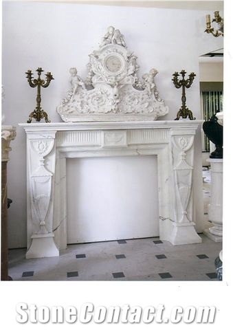 Fireplace with Statuarietto Marble