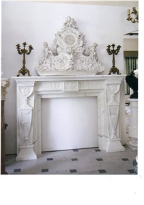 Fireplace with Statuarietto Marble