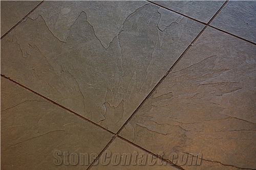 Copper Slate Floor Tiles