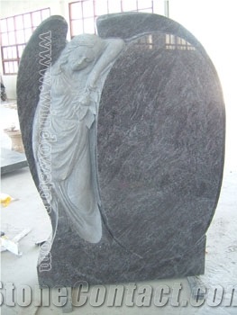 Orion Blue Granite Leaning Angel Monuments